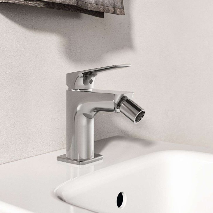 Ideal Standard Ceralife C - Bidetová batéria s výpusťou Click-Clack, BlueStart, chróm BE059AA