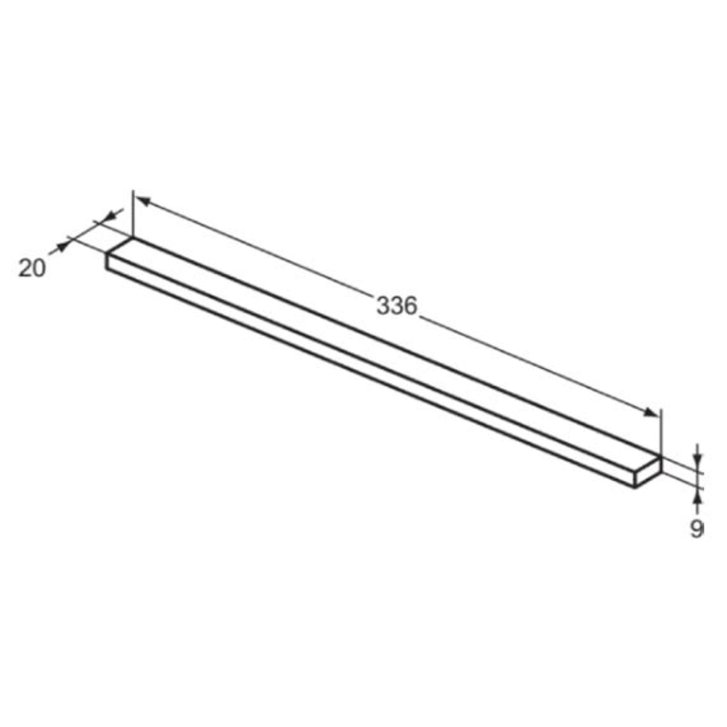 Ideal Standard i.Life - Nábytková rukoväť 336 mm, matná čierna T5742XG