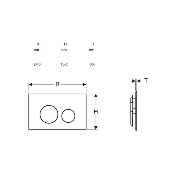 Geberit Sigma40 - Ovládanie splachovania, easy to clean, kefovaná mosadz 115.628.QF.1