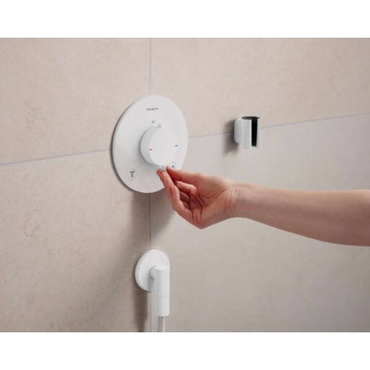 Hansgrohe FixFit Fine S - Nástenné kolienko, matná biela 28882700