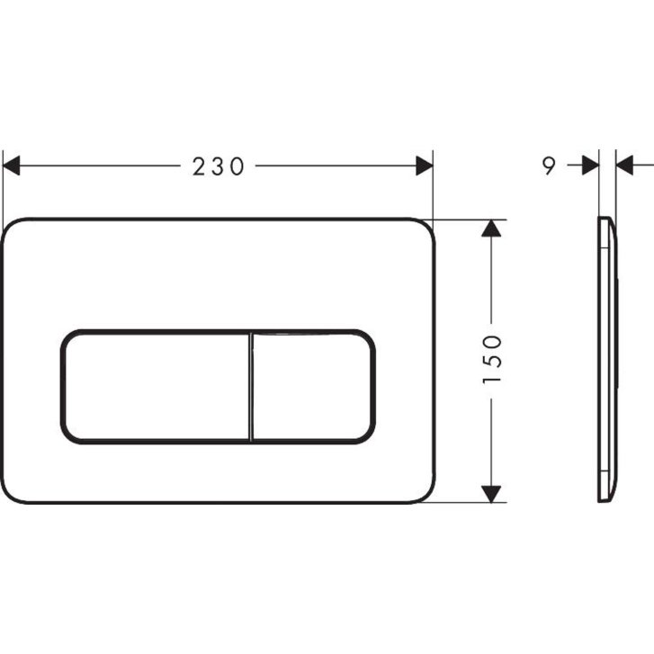 Hansgrohe iFrame Original Q - Ovládanie splachovania, matná biela 66001700