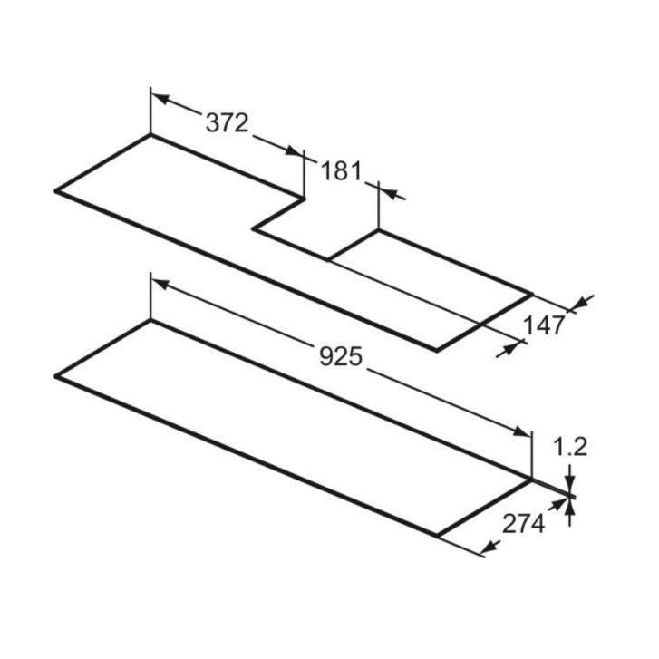 Ideal Standard Eurovit - Protišmyková vložka do šuplíka, 2 ks R062567