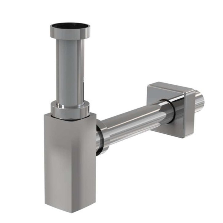Alca - Sifón umývadlový Design, priemer 32 mm, hranatý, kov A401