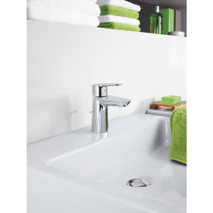 Grohe BauEdge - Umývadlová batéria s výpustom, chróm 23328000