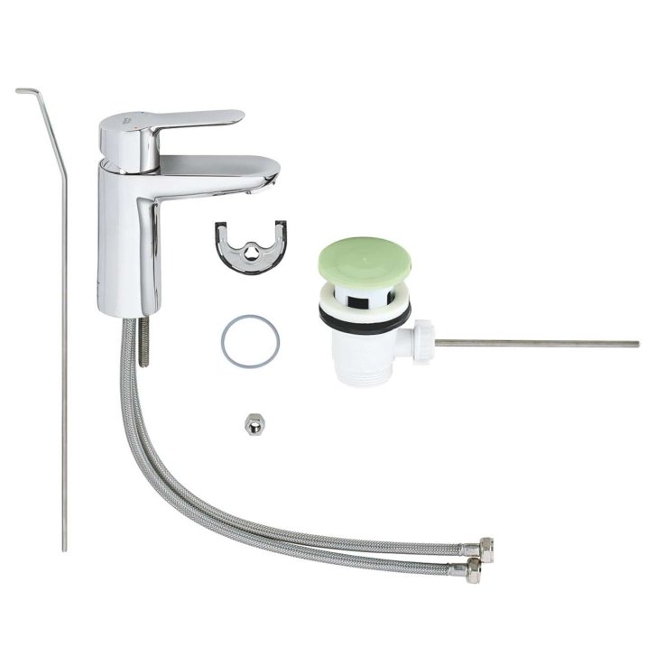 Grohe BauEdge - Umývadlová batéria s výpustom, chróm 23328000