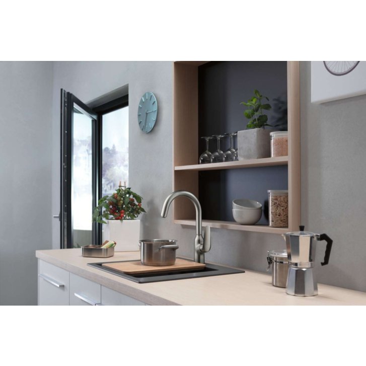 Hansgrohe Focus M42 - Drezová batéria M421-H220, vzhľad nehrdzavejúcej ocele 71802800