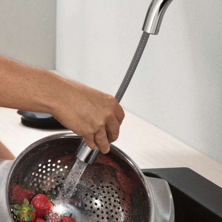 Hansgrohe Focus M42 - Drezová batéria M429-H180 s výsuvnou spŕškou, chróm 71801000