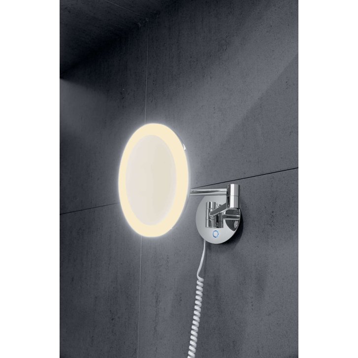 Nimco - Kozmetické zrkadlo nástenné s LED osvetlením, chróm ZK 20265P-26