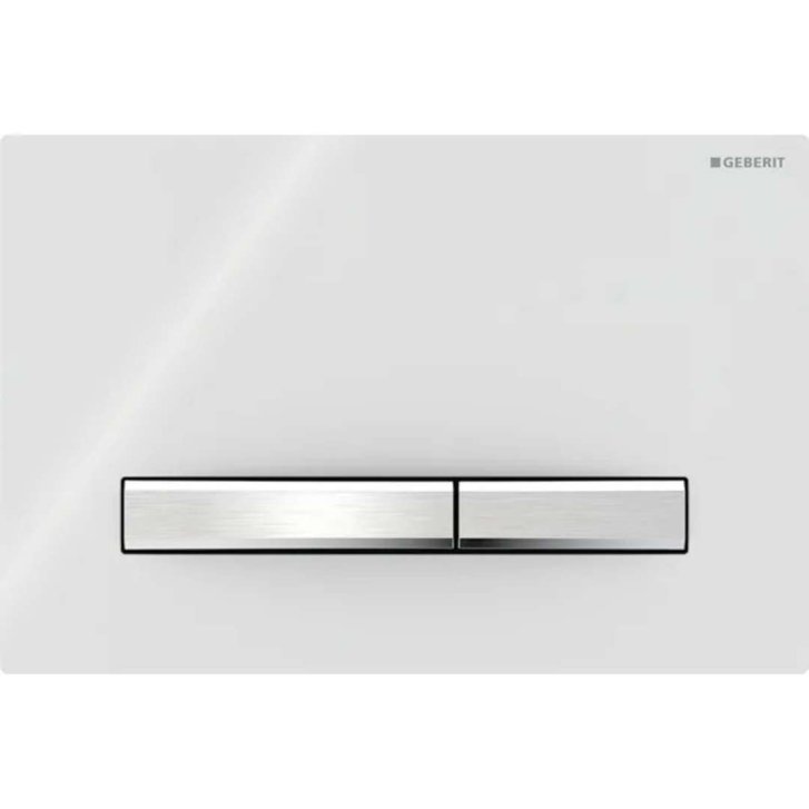 Geberit Sigma50 - Ovládacie tlačidlo splachovania, chróm/alpská biela 115.788.11.2