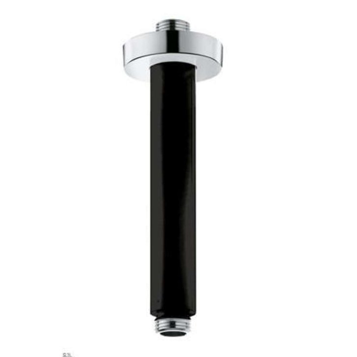 Kludi A-Qa - Sprchové rameno stropné, 15 cm, chróm/matná čierna 6651587-00