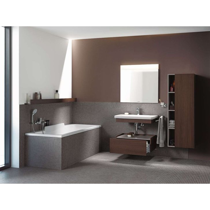 Duravit DuraStyle - Skrinka vysoká 140x50x24 cm, ľavá, lesklá biela DS1238L2222