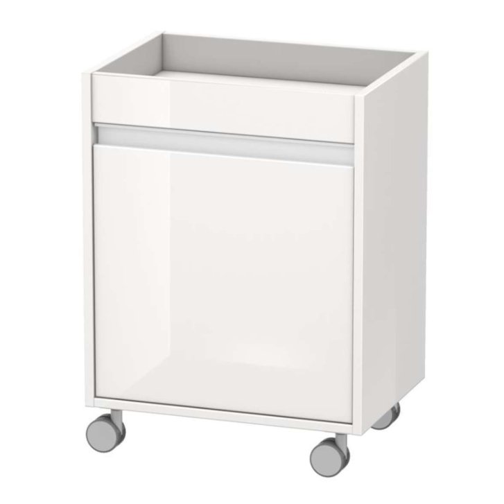 Duravit Ketho - Skrinka pojazdná 67x50x36 cm, ľavá, 1 dvierka, lesklá biela KT2530L2222