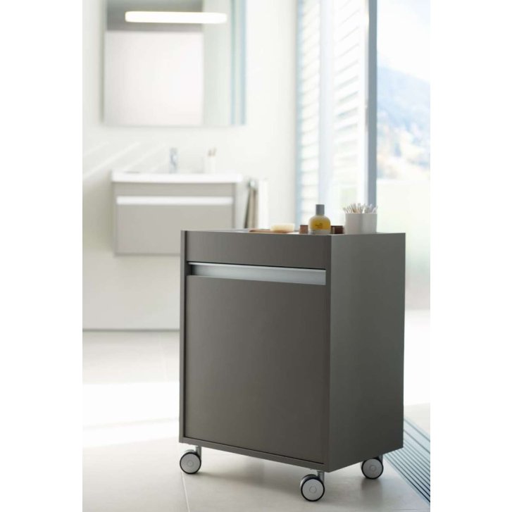 Duravit Ketho - Skrinka pojazdná 67x50x36 cm, ľavá, 1 dvierka, lesklá biela KT2530L2222