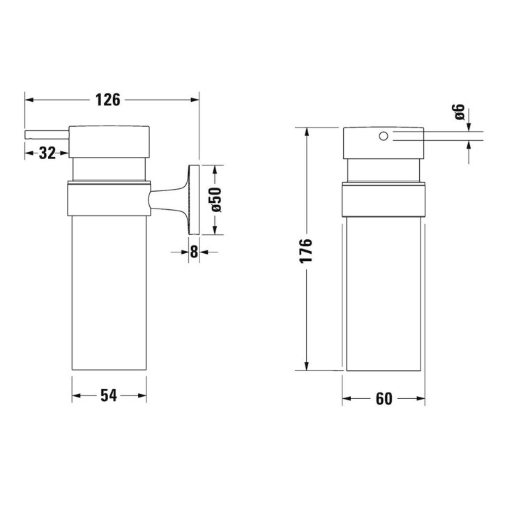Duravit Starck T - Dávkovač mydla s držiakom, čierna mat/mliečne sklo 0099354600
