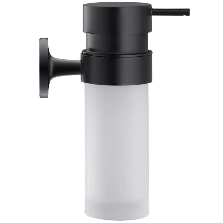 Duravit Starck T - Dávkovač mydla s držiakom, čierna mat/mliečne sklo 0099354600