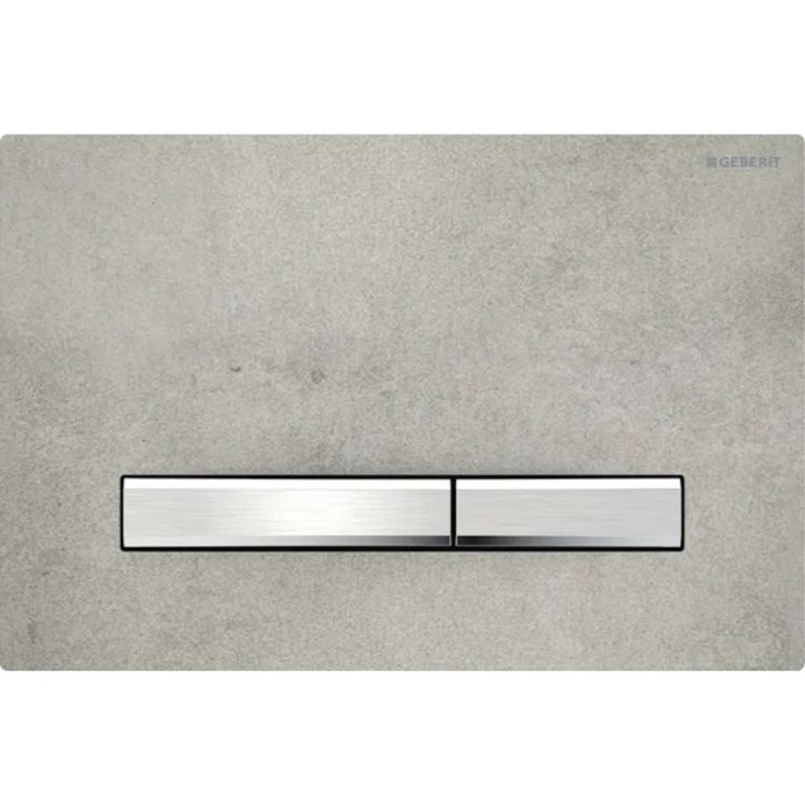 Geberit Sigma50 - Ovládacie tlačidlo splachovania, chróm/dekor betónu 115.788.JV.2