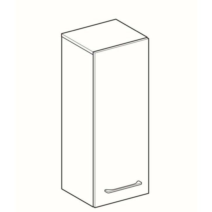 Geberit Selnova Square - Bočná horná skrinka 85x33x30 cm, 1 dvierka, lávová mat 501.277.00.1