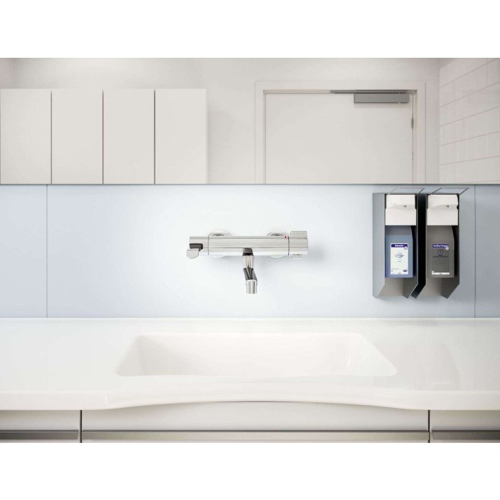 Hansa Clinica - Termostatická umývadlová batéria s otočným výtokom, Thermo Cool, chróm 08805202