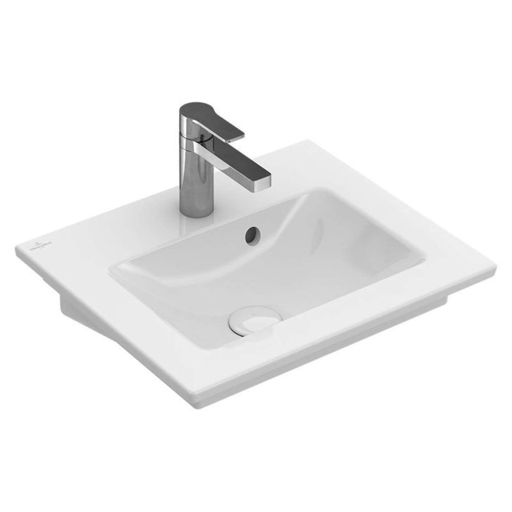 Villeroy & Boch Venticello - Umývadielko 50x42 cm, s prepadom, 1 otvor na batériu, alpská biela 41245001