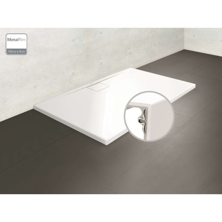 Villeroy & Boch Architectura MetalRim - Sprchová vanička, 90x100 cm, antracit UDA1090ARA248V-1S