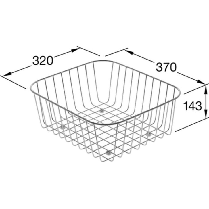 Villeroy & Boch - Drôtený kôš 320x143x370 mm, kefovaná nerezová 984100K1
