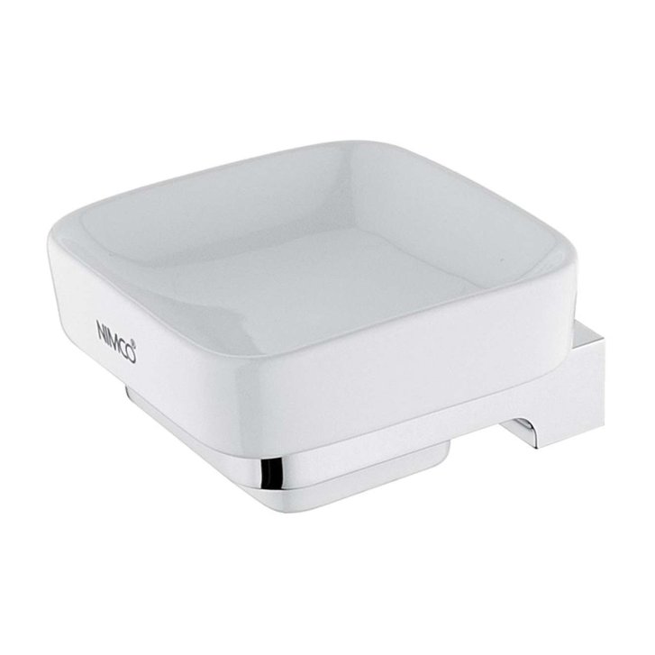 Nimco Maya - Mydlovnička s držiakom, biela keramika/chróm MA 29059K-26