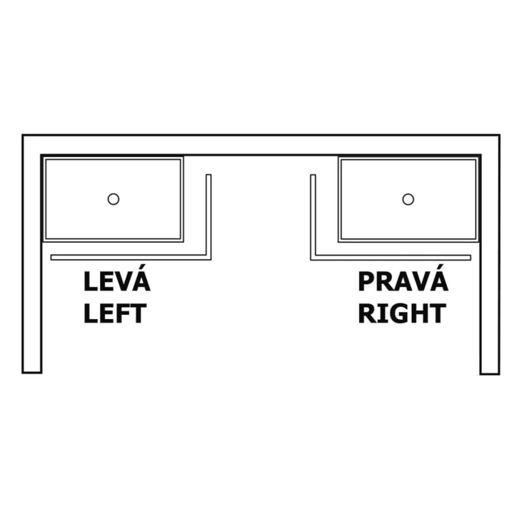 Polysan Karia - Rohový panel 1100x800 mm, pravý, biela 46812R