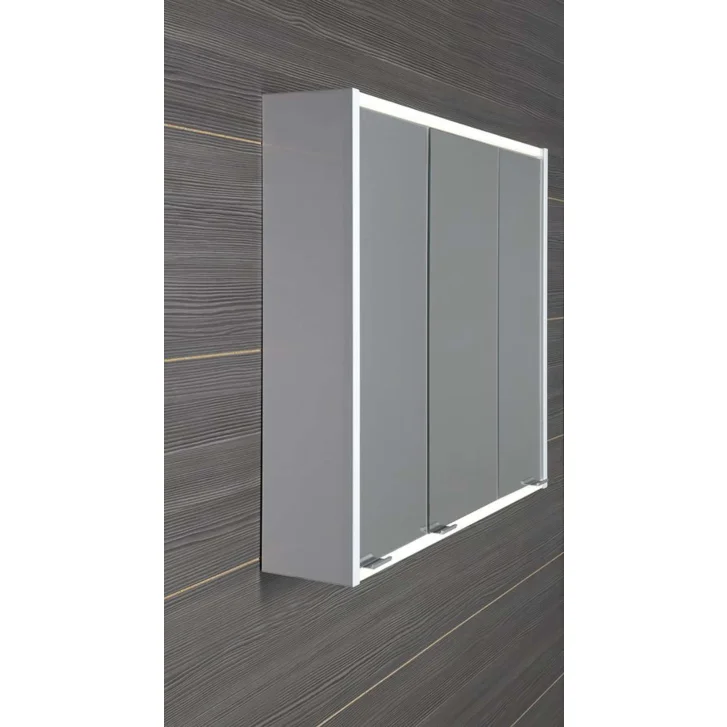 Sapho Batu - Zrkadlová skrinka s LED osvetlením, 80x71x15 cm, biela 1141131