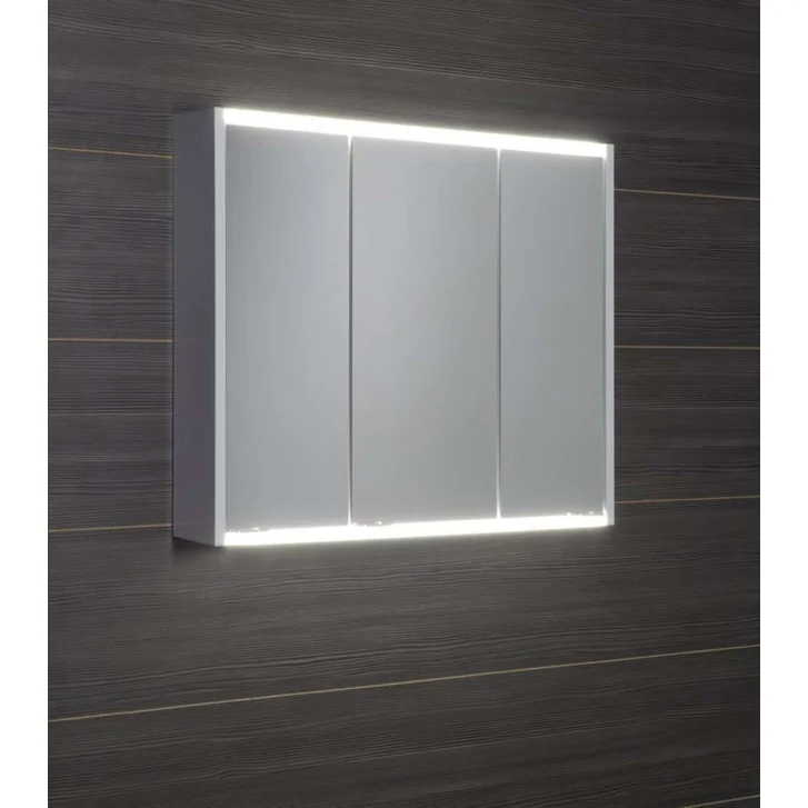 Sapho Batu - Zrkadlová skrinka s LED osvetlením, 80x71x15 cm, biela 1141131