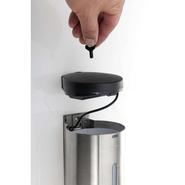 Sapho - Zásobník tekutého mydla bezdotykový, 650 ml, nerez SE071