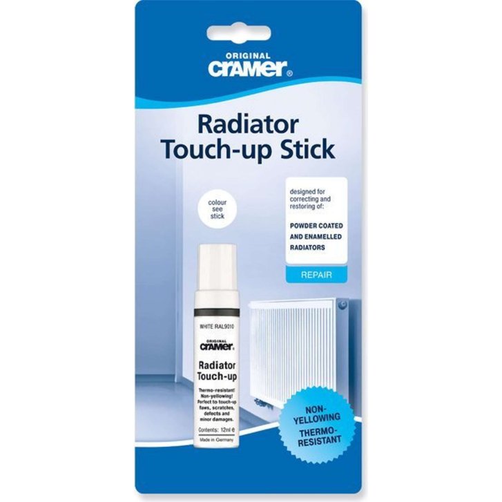 Sapho - Opravný lak na kúrenie Touch-Up Stick, so štetcom, 12 ml, biela CA-15011