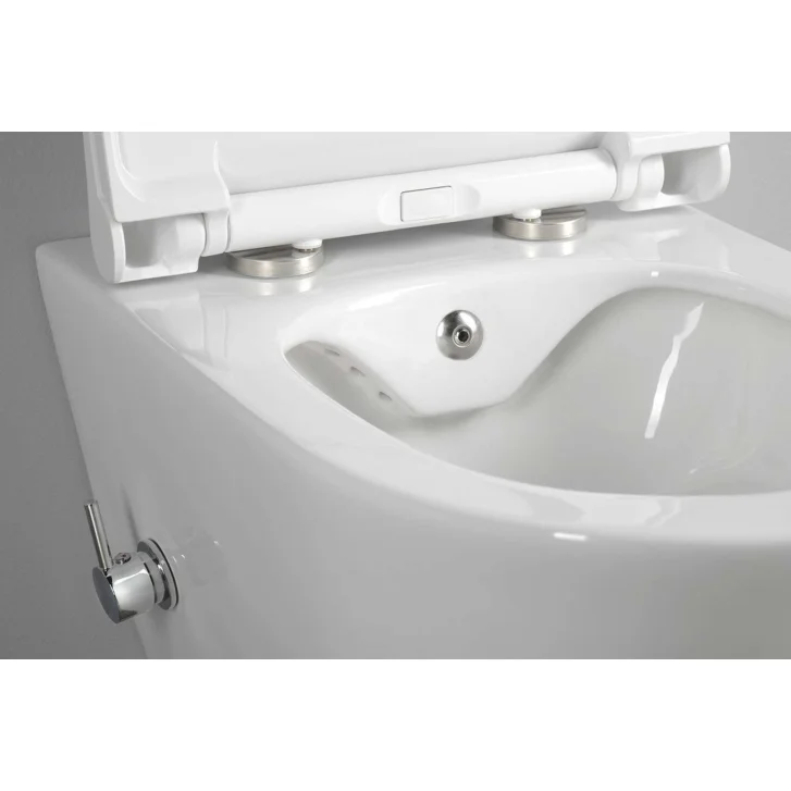 Sapho Avva - Závesné WC s bidetovou spŕškou, Rimless, biela 100315