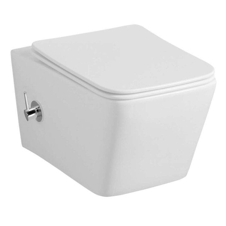 Sapho Porto - Závesné WC s bidetovou spŕškou, Rimless, biela PZ102RX