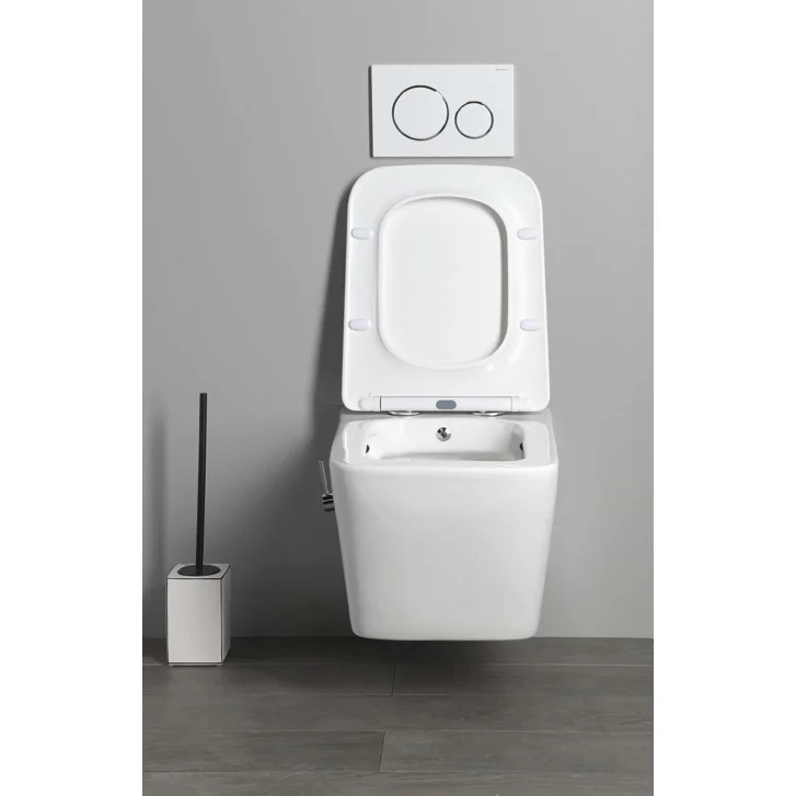 Sapho Porto - Závesné WC s bidetovou spŕškou, Rimless, biela PZ102RX