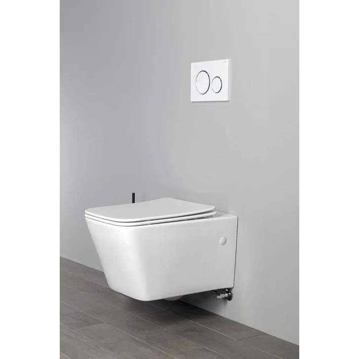 Sapho Porto - Závesné WC s bidetovou spŕškou, Rimless, biela PZ102RX