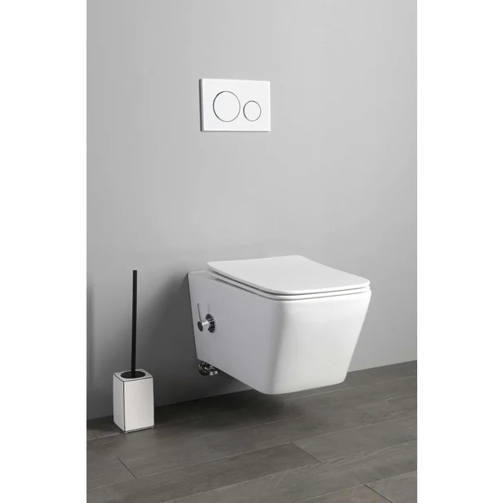 Sapho Porto - Závesné WC s bidetovou spŕškou, Rimless, biela PZ102RX