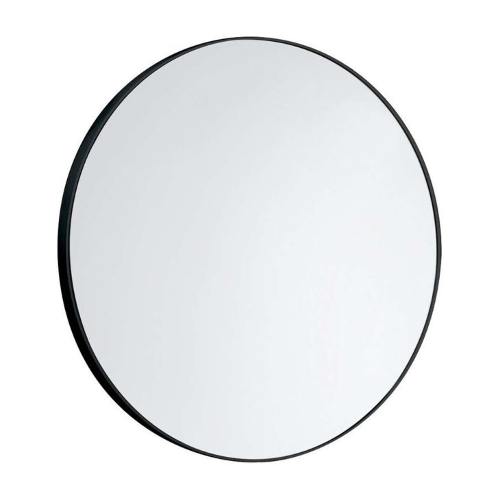 Aqualine - Zrkadlo, priemer 60 cm, čierna 6000
