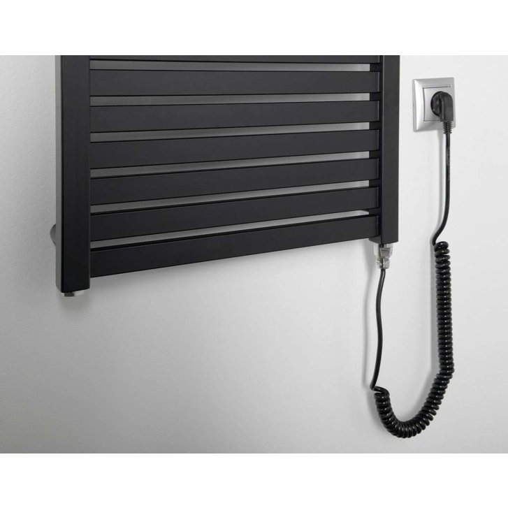 Aqualine - Vykurovacie teleso Tondi-E, 45x133 cm, 500 W, matná čierna DE476T