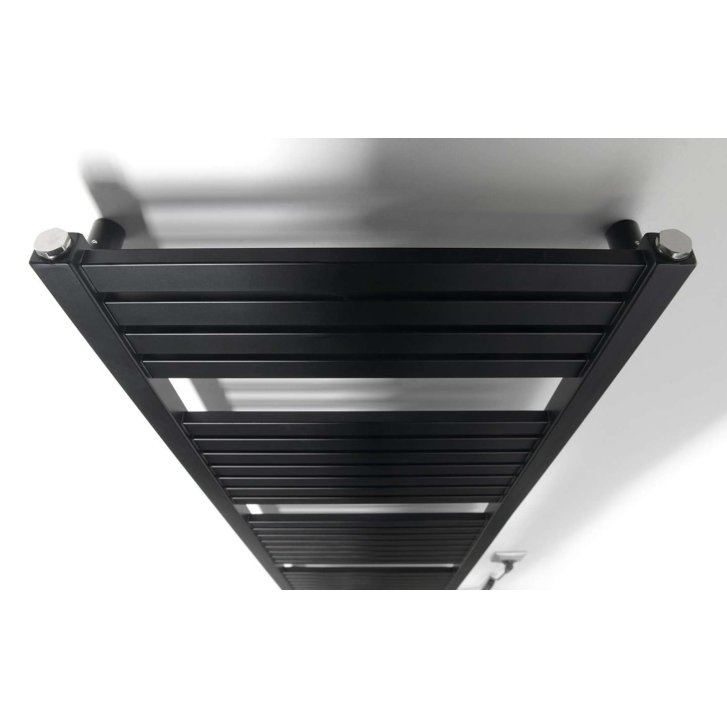 Aqualine - Vykurovacie teleso Tondi-E, 45x133 cm, 500 W, matná čierna DE476T