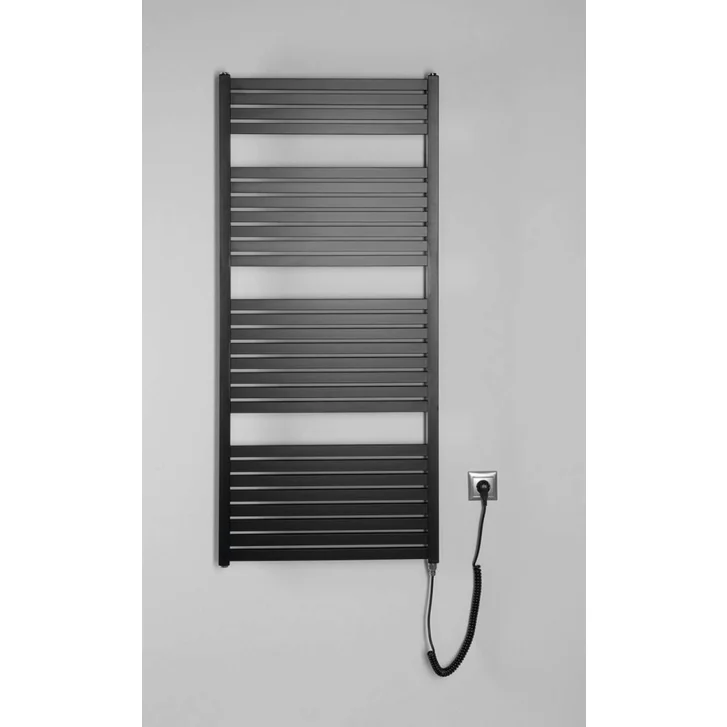 Aqualine - Vykurovacie teleso Tondi-E, 60x133 cm, 600 W, matná čierna DE486T
