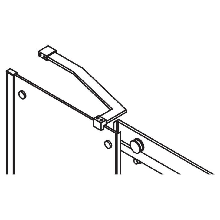 Gelco Dragon - Vzpera k zástenám 300x150 mm, chróm GDV300