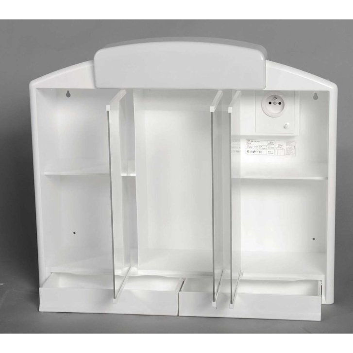 Aqualine Rano - Zrkadlová skrinka 59x51x16 cm, biela 541302