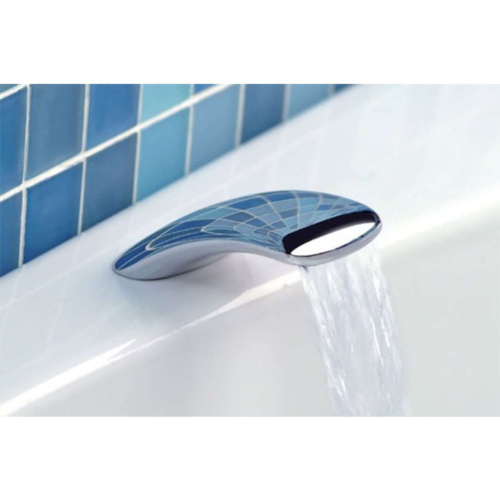 Sapho - Vaňový vpust na okraj vane, šírka 8 cm, chróm BD31051