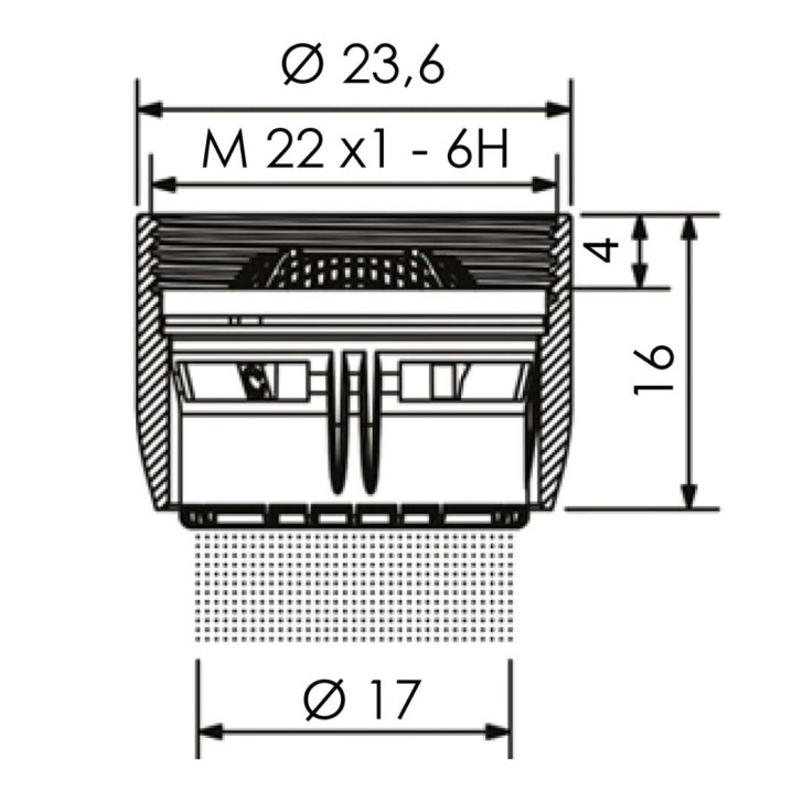 Sapho - Perlátor vnútorný závit M22x1, chróm 3072.6