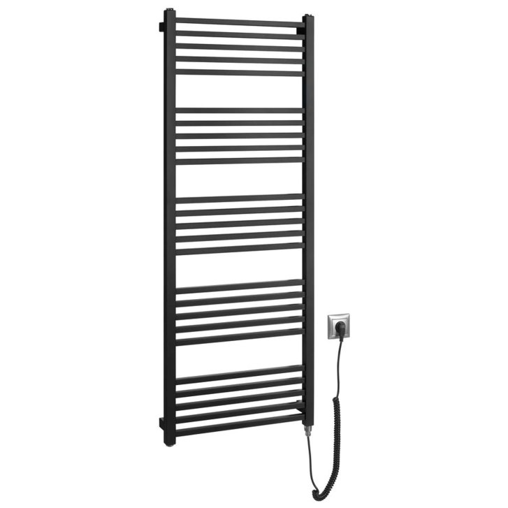 Sapho Metro-E - Vykurovacie teleso 50x134 cm, 500 W, matná čierna ME513B