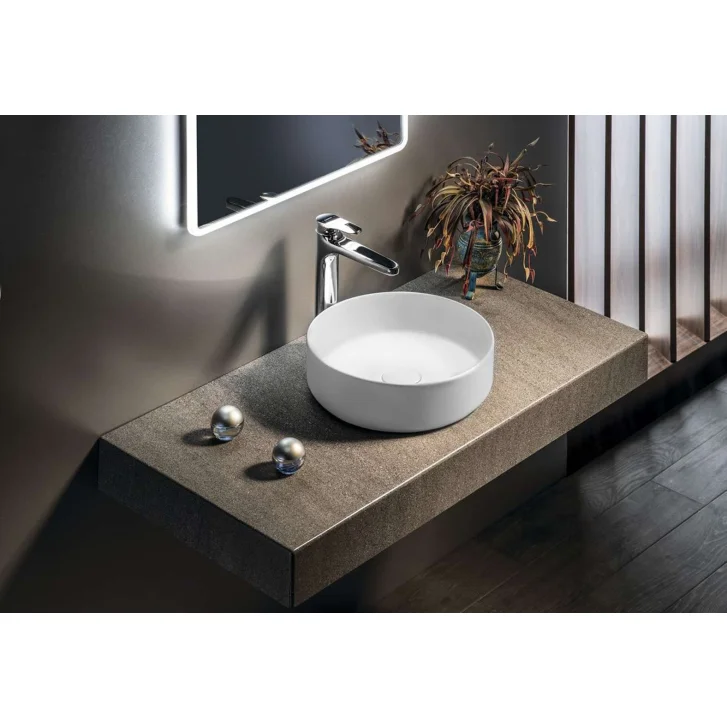 Sapho Isvea - Umývadlo na dosku, priemer 36 cm, bez prepadu, matná biela 10NF65036-2L