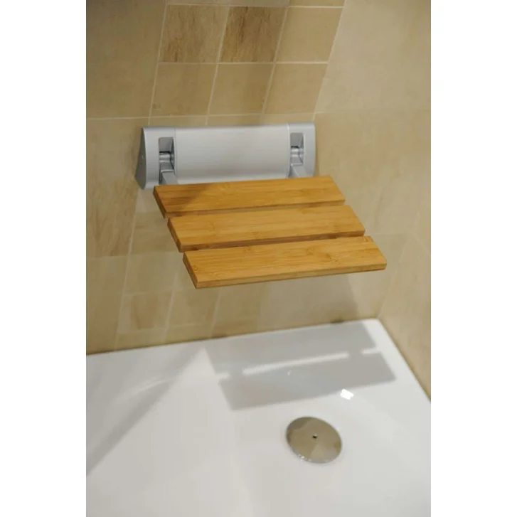 Aqualine - Sprchové sedadlo sklopné, 32x23 cm, bambus AE236