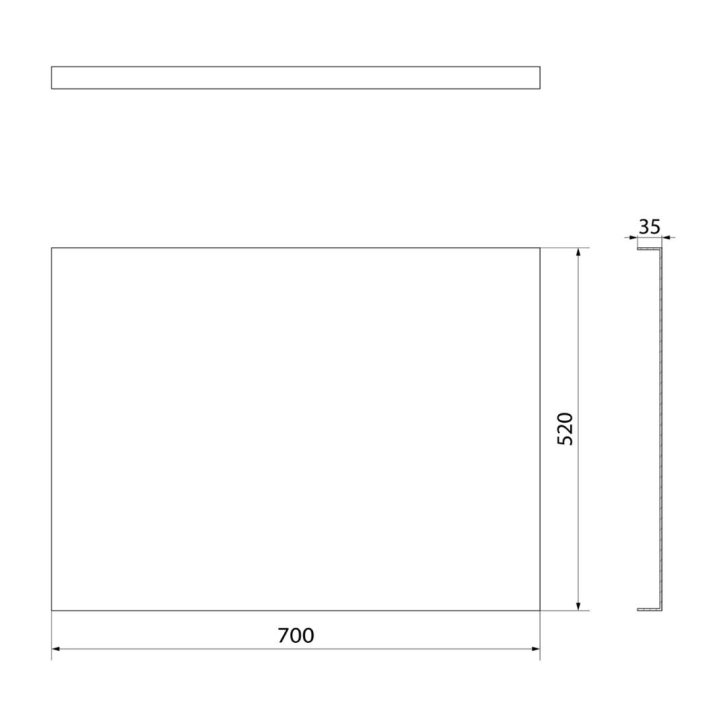 Polysan Couvert - Panel bočný 70, 700x520 mm, biela 72854