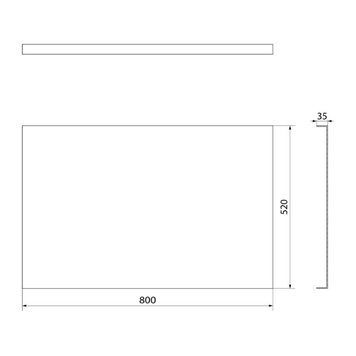 Polysan Couvert - Panel bočný 80, 800x520 mm, biela 72856
