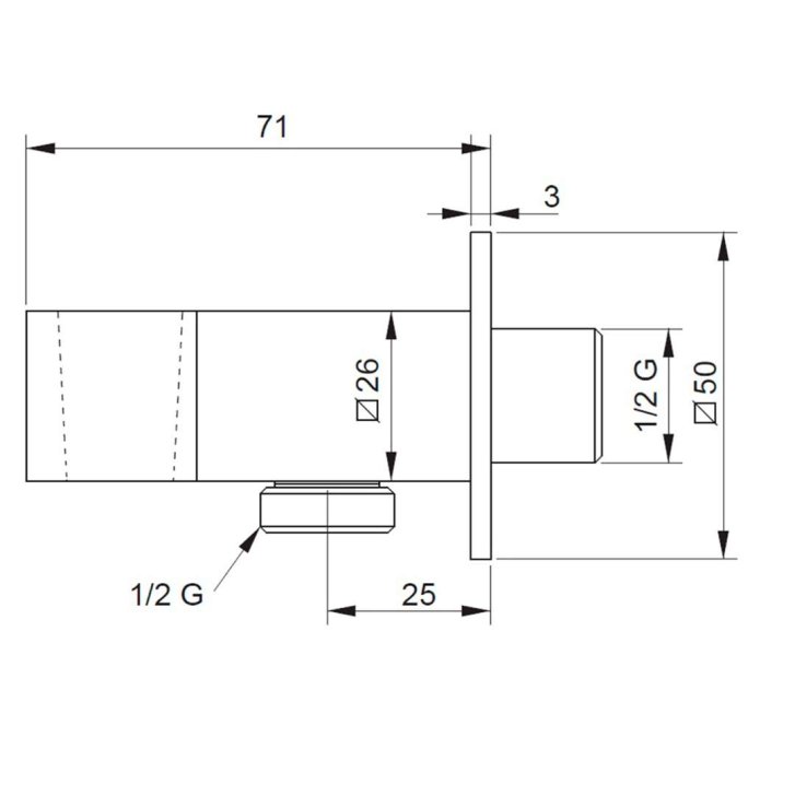 Sapho - Držiak sprchy s vyústením, chróm SG301
